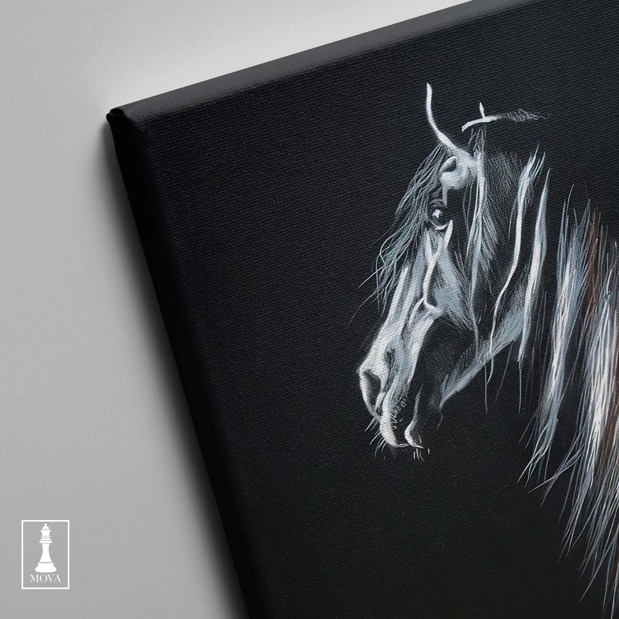 Black White Horse artwork preview 3