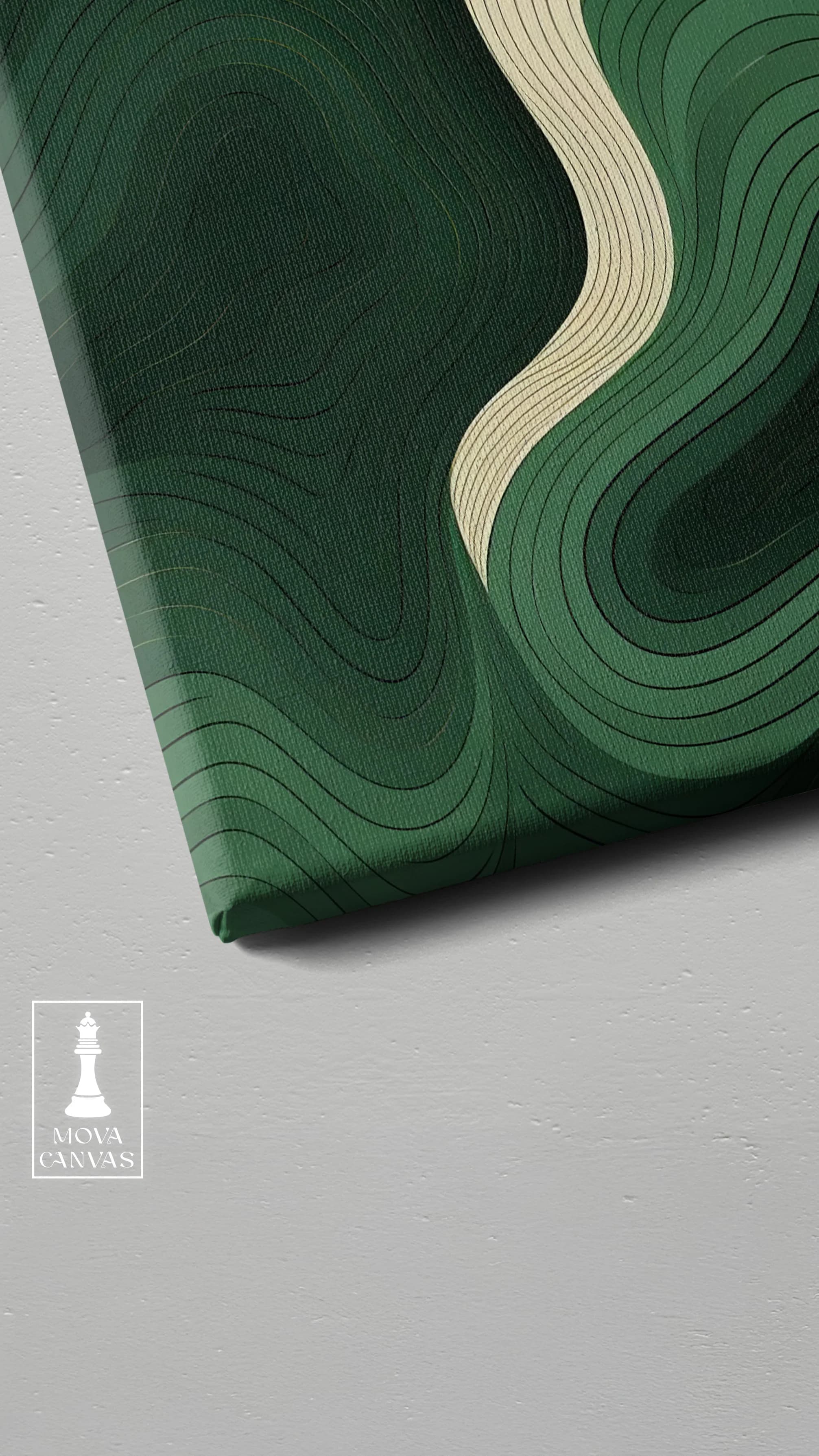 Green White Abstract artwork preview 3