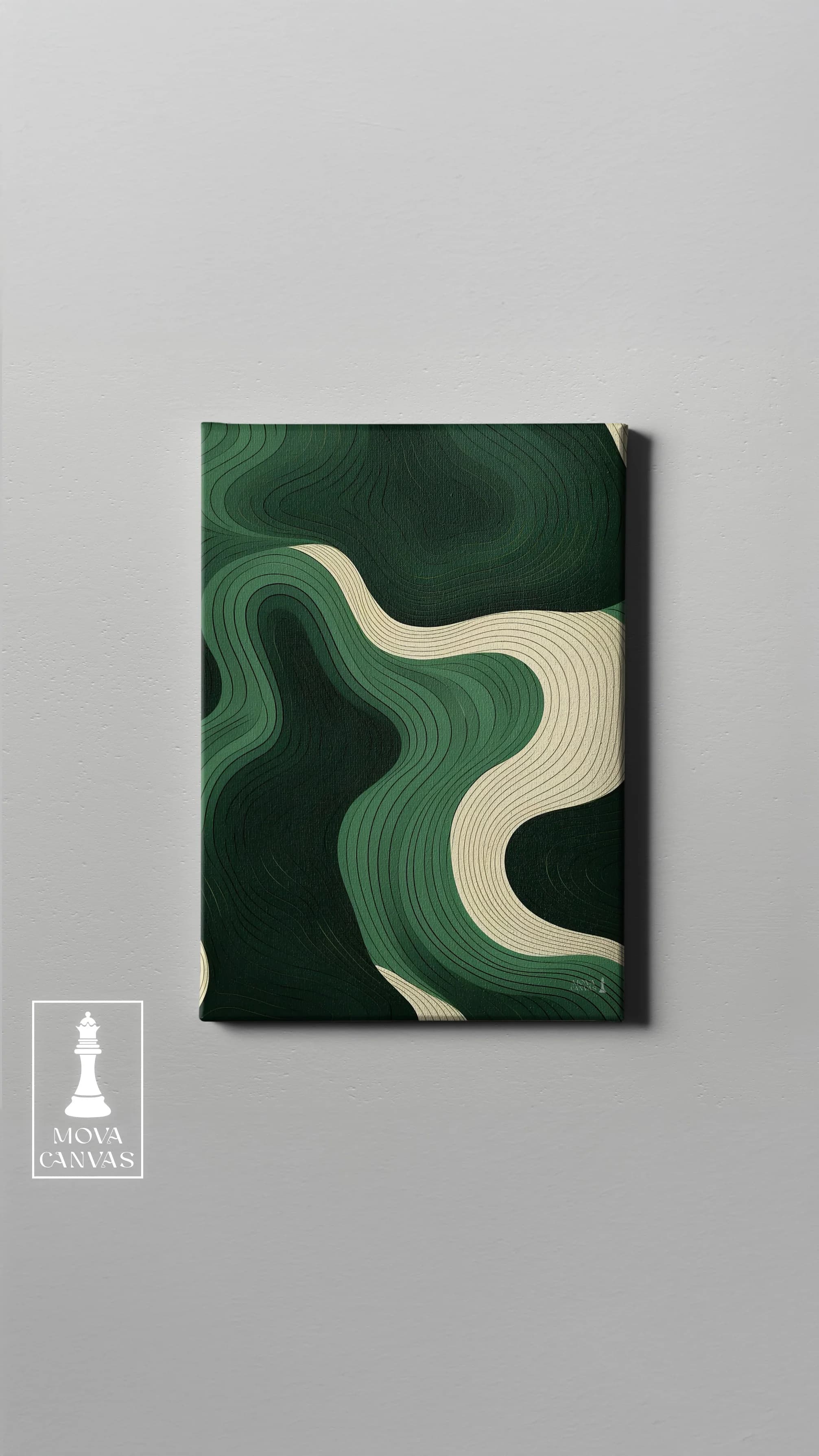 Green White Abstract artwork preview 4