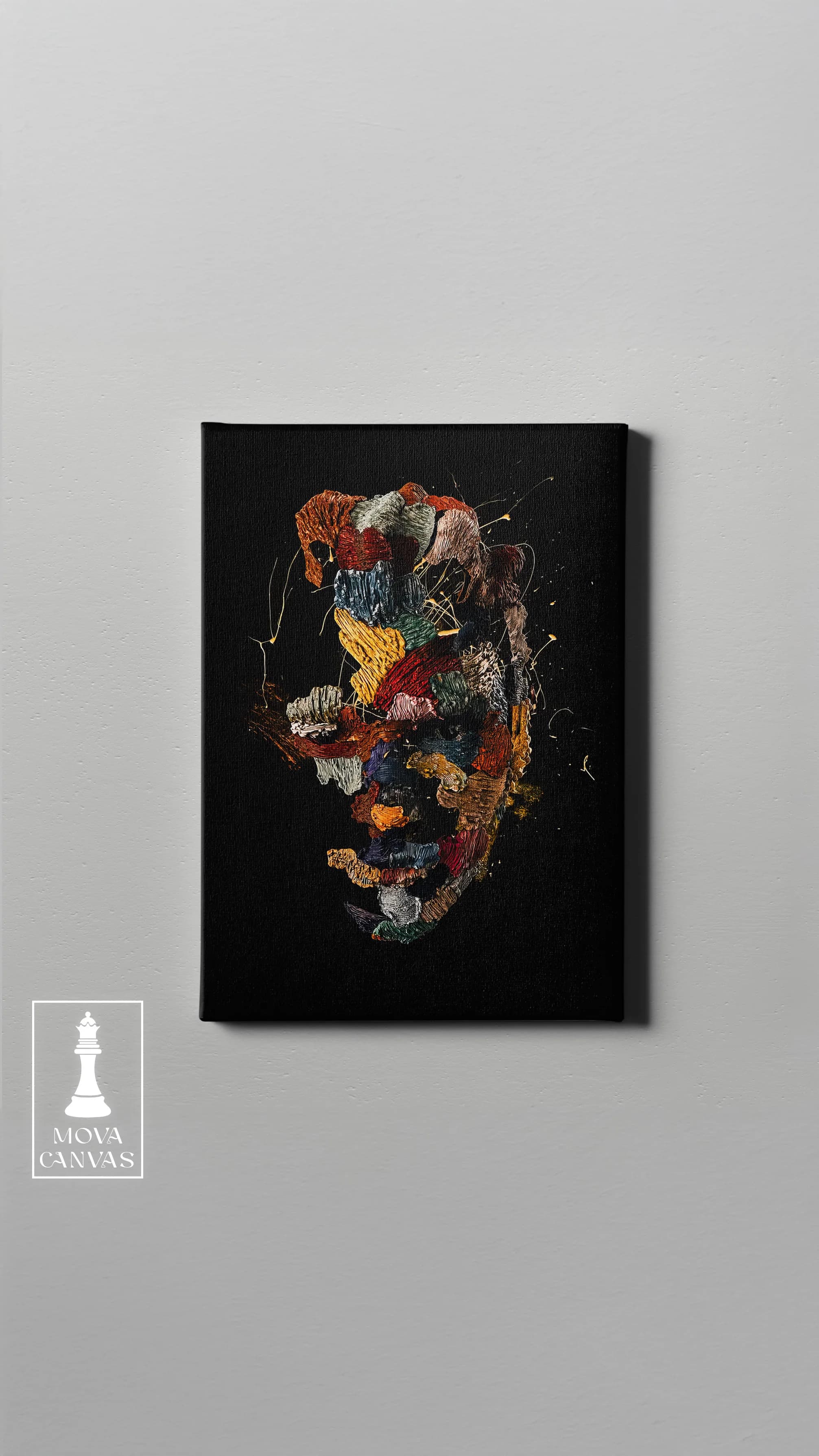 Black Colorful Abstract artwork preview 4