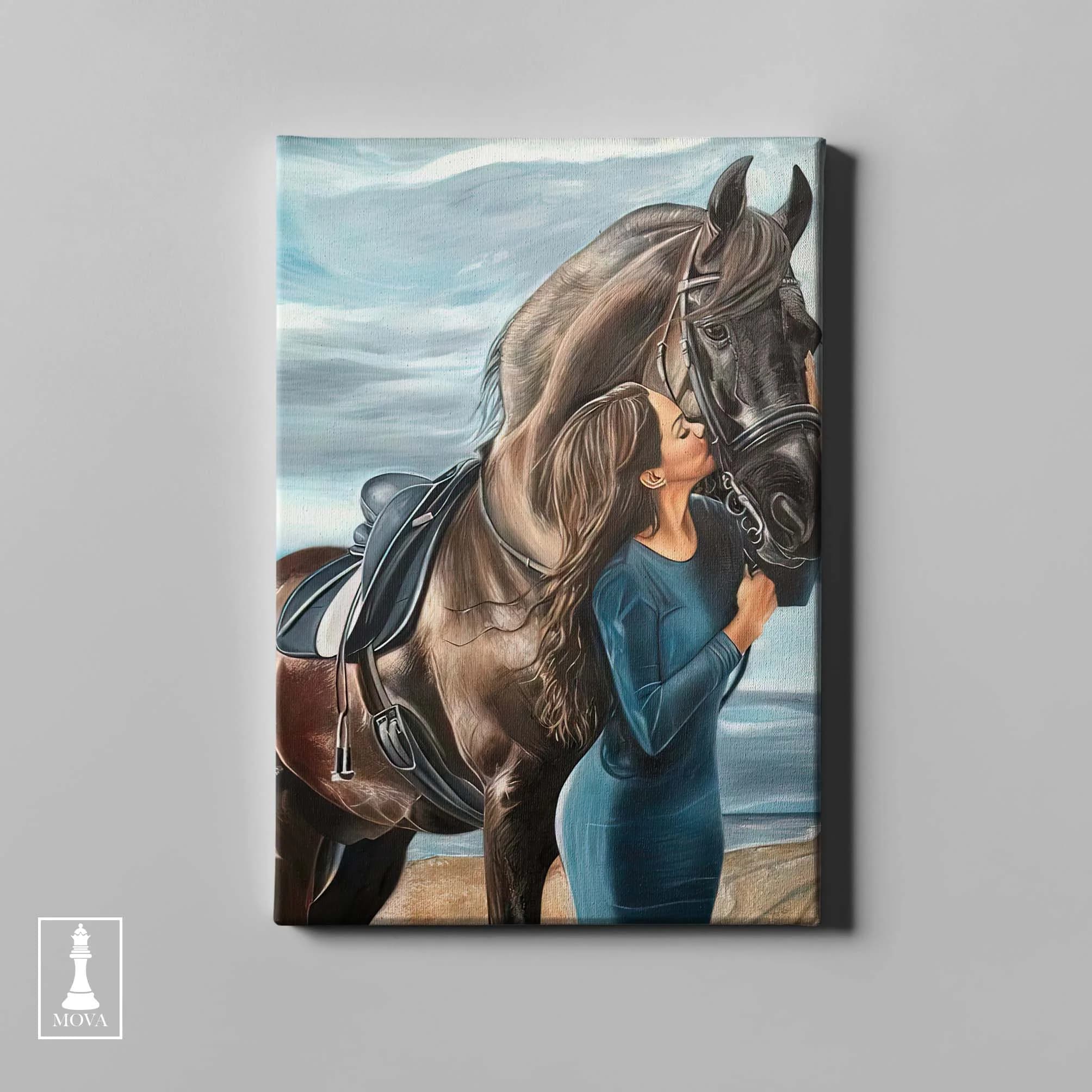 Woman Blue Dress artwork preview 2
