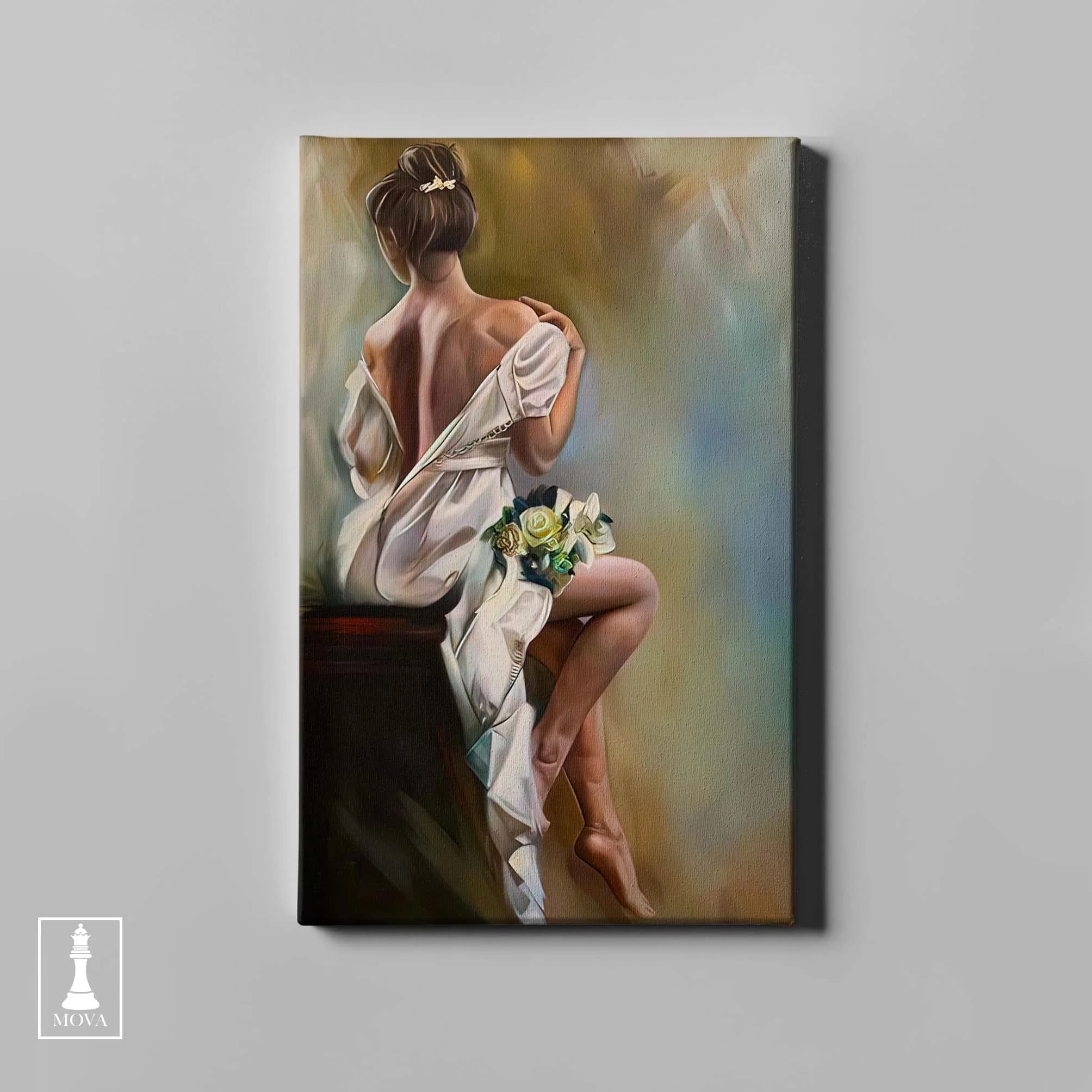 Woman White Dress artwork preview 2