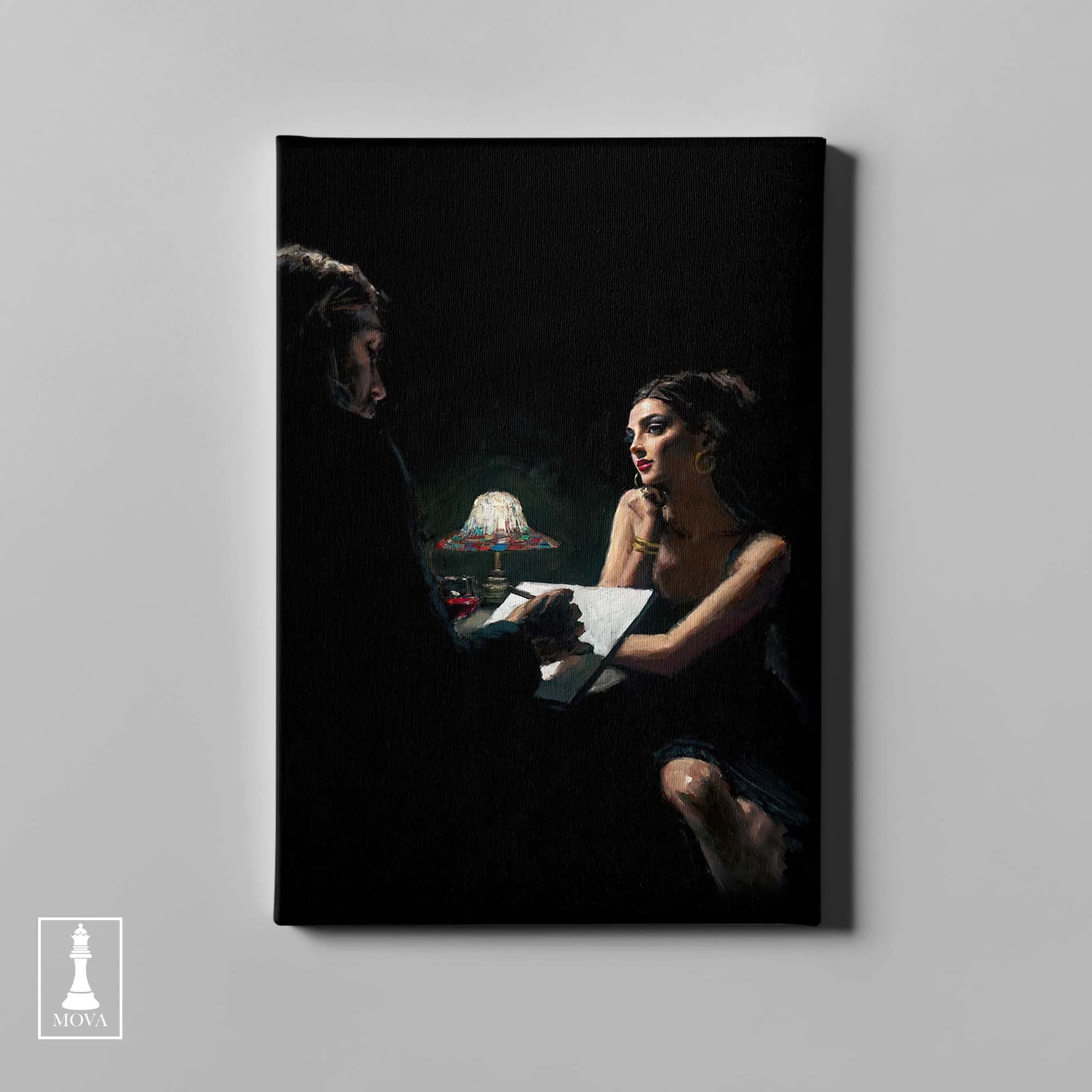 Woman Sitting Table artwork preview 2