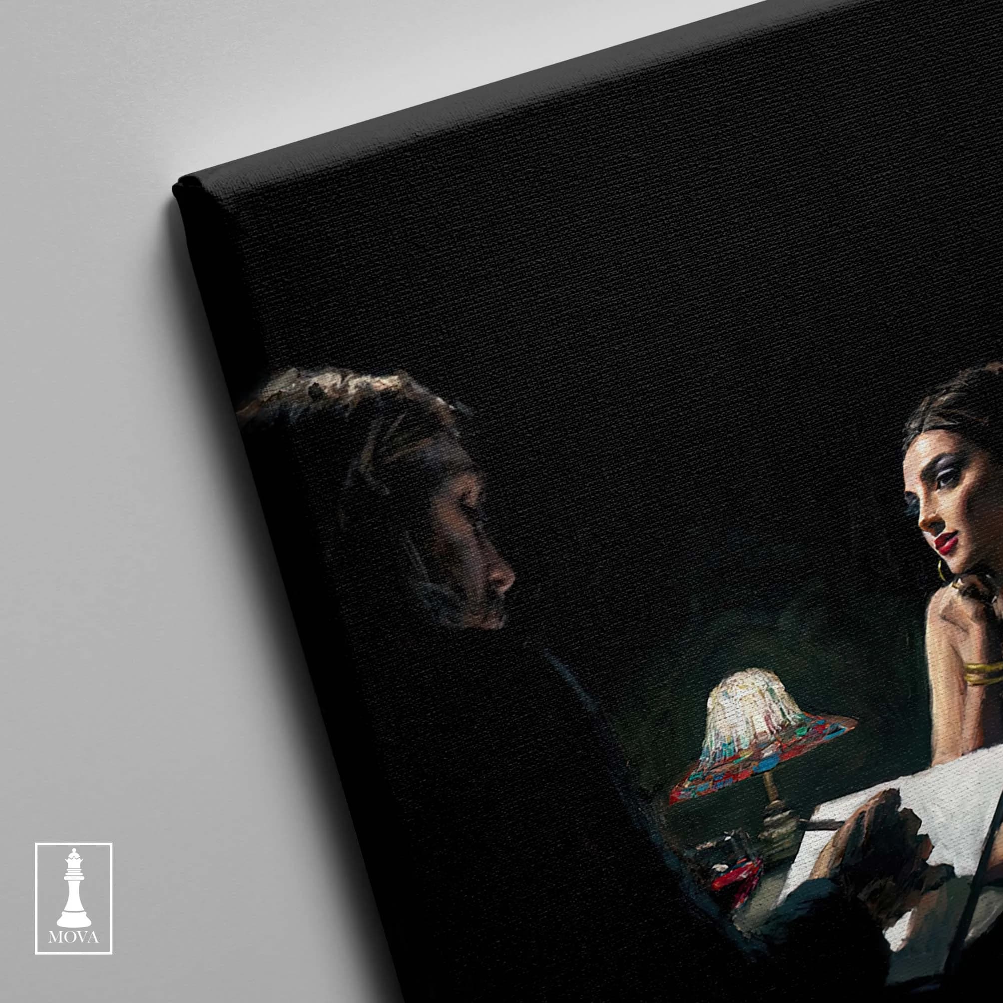 Woman Sitting Table artwork preview 3