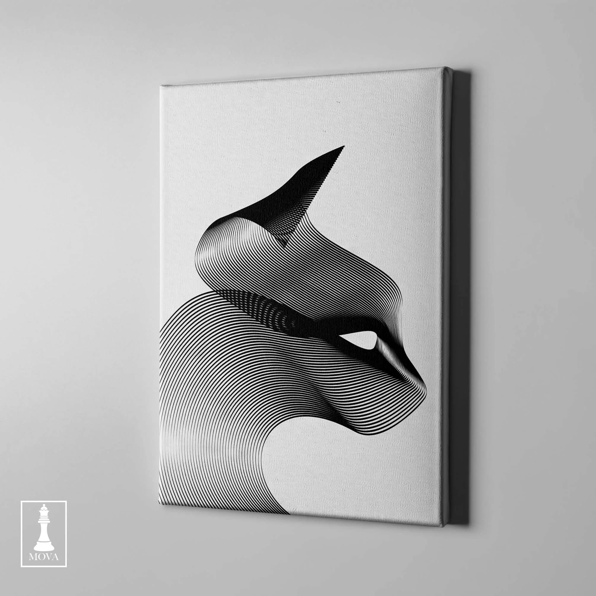 Black White Abstract artwork preview 2