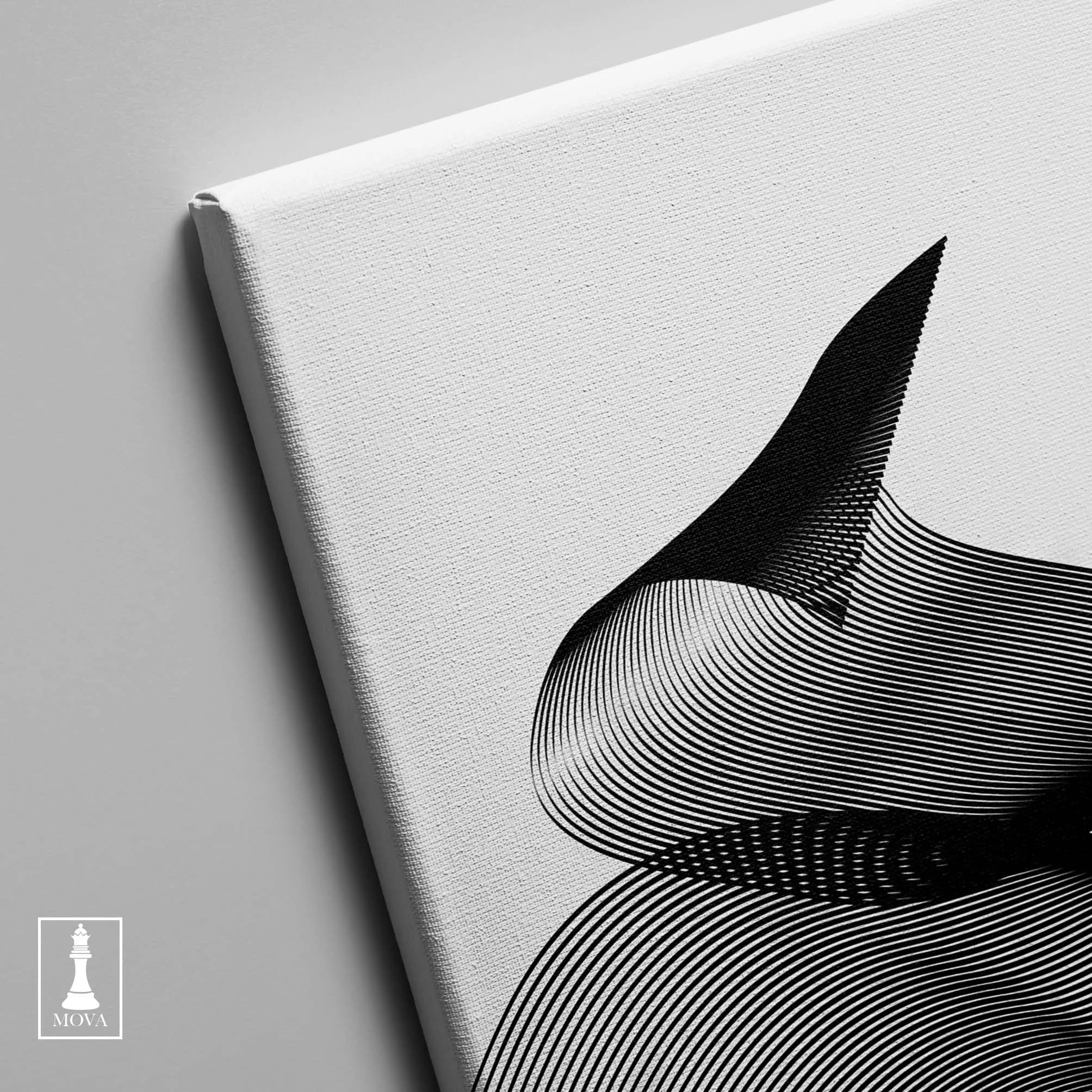 Black White Abstract artwork preview 3