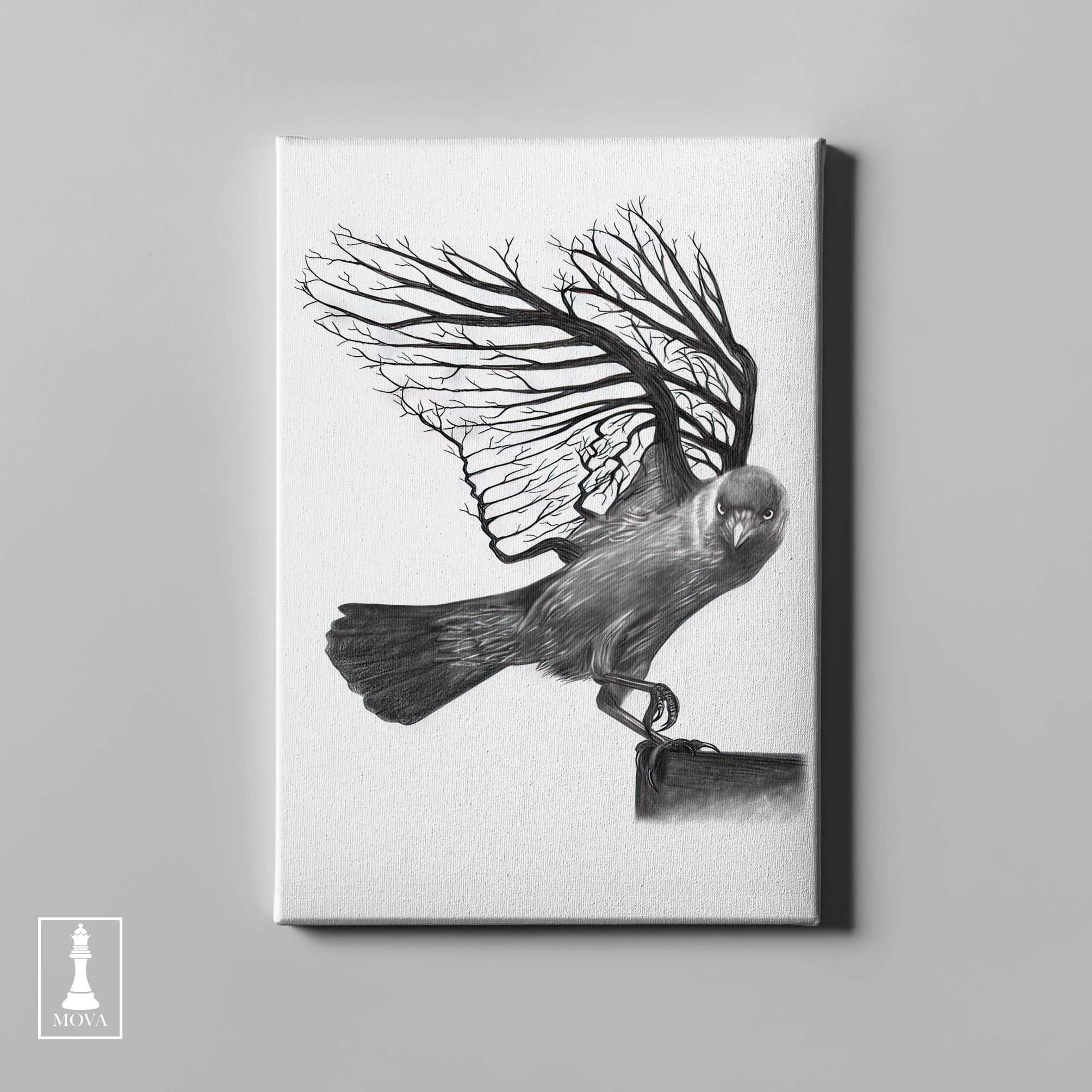 Black White Bird artwork preview 2