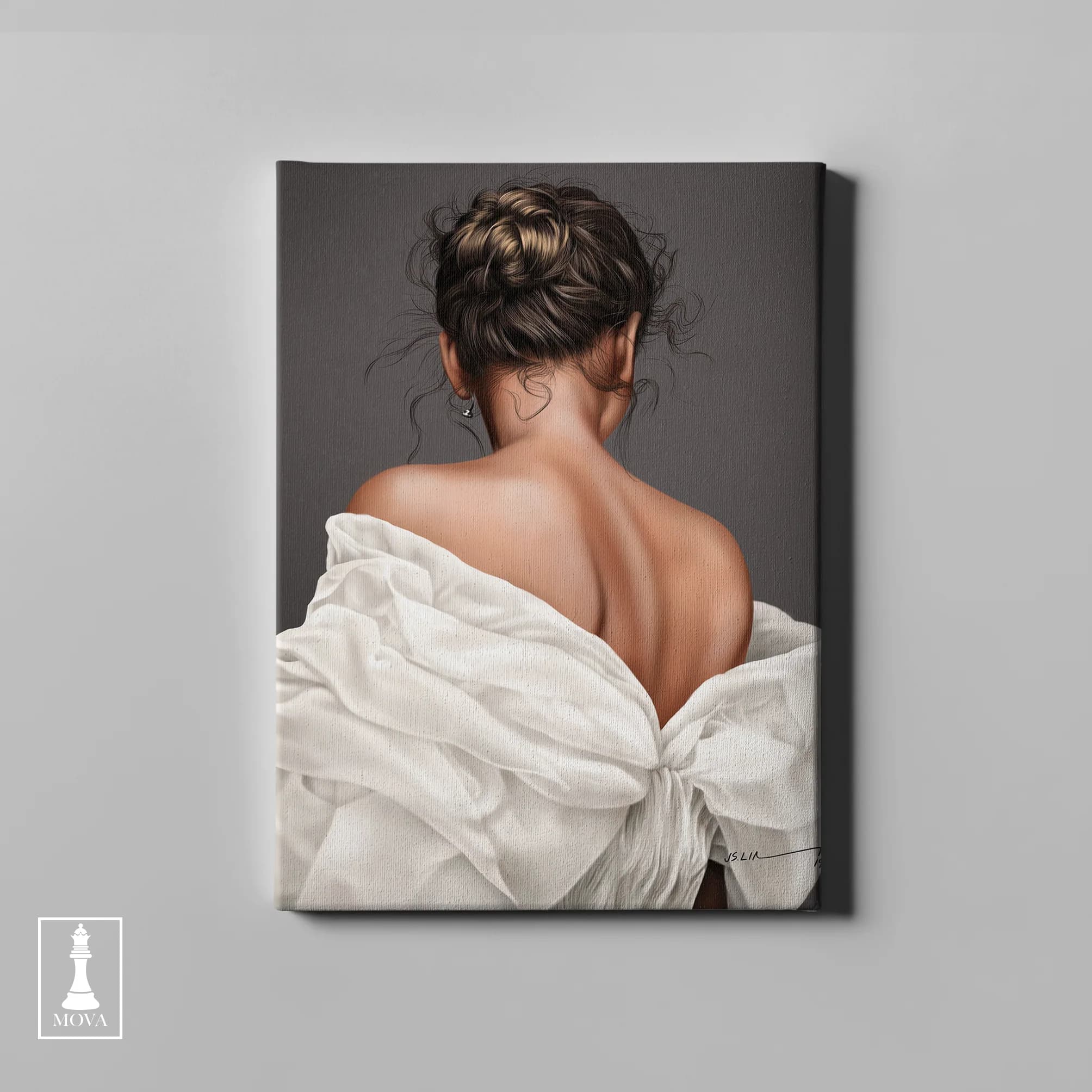 Woman White Dress 136 artwork preview 2