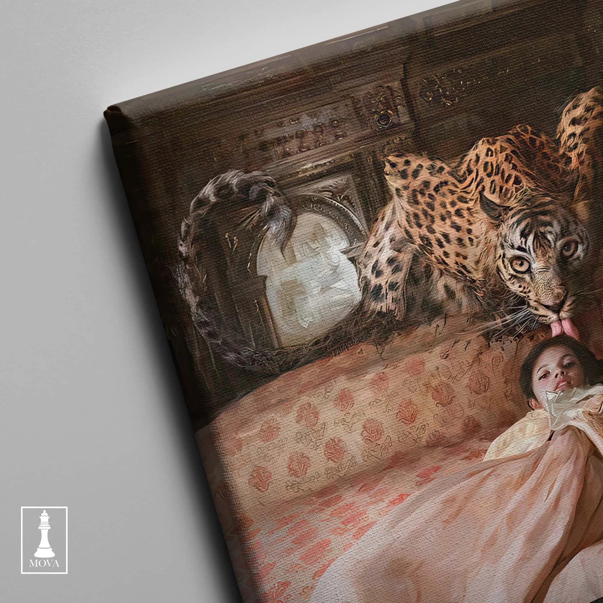 Leopard Woman Bed artwork preview 3