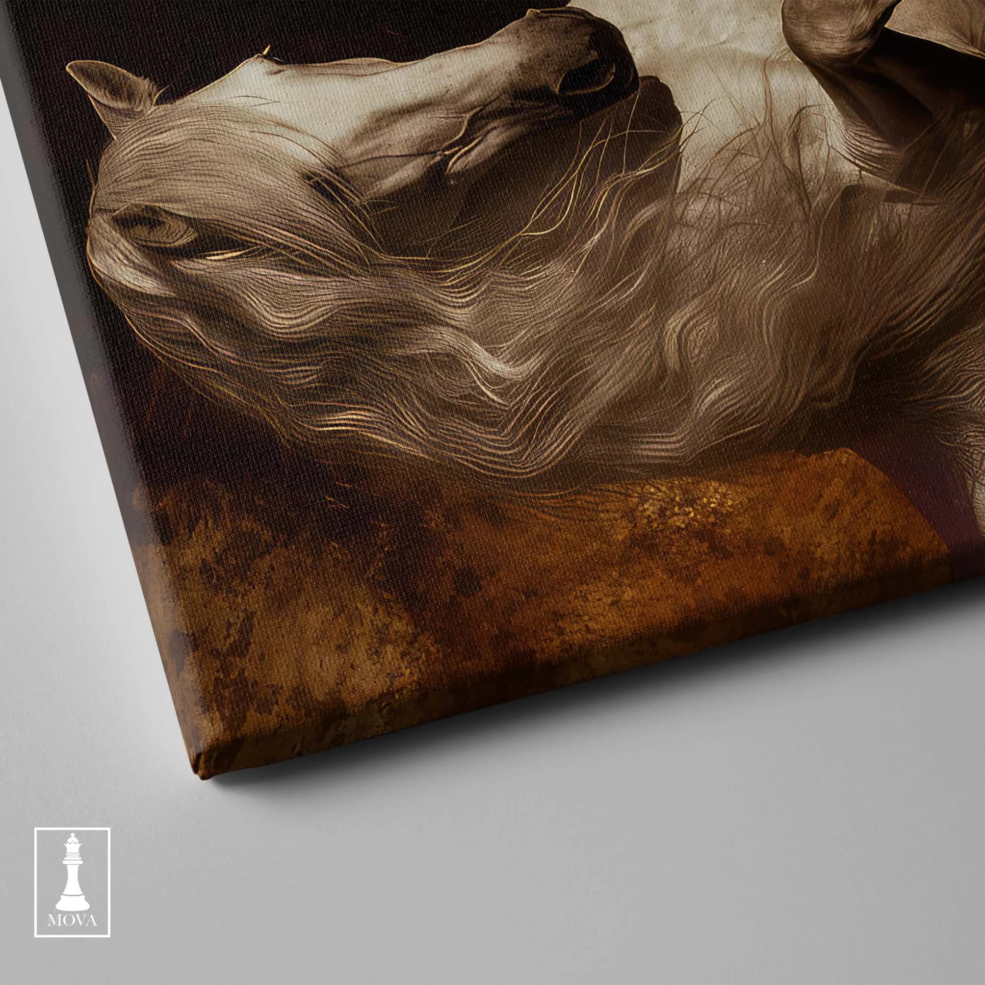 Horse Brown White artwork preview 4