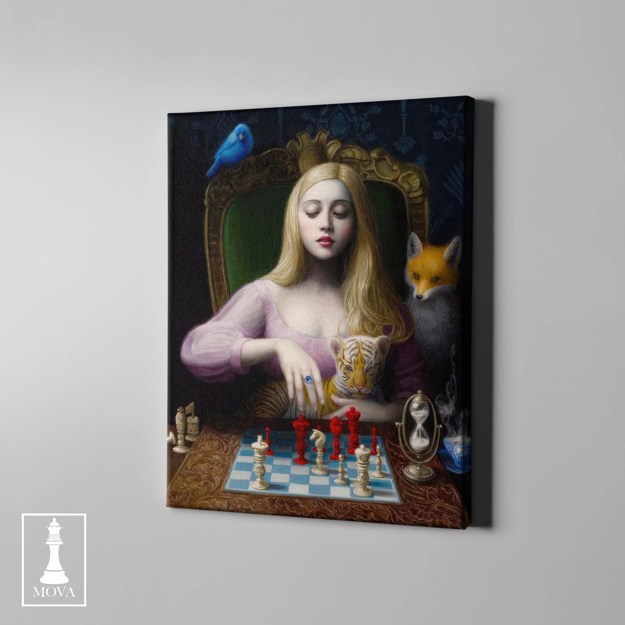 Woman Playing Chess artwork preview 4