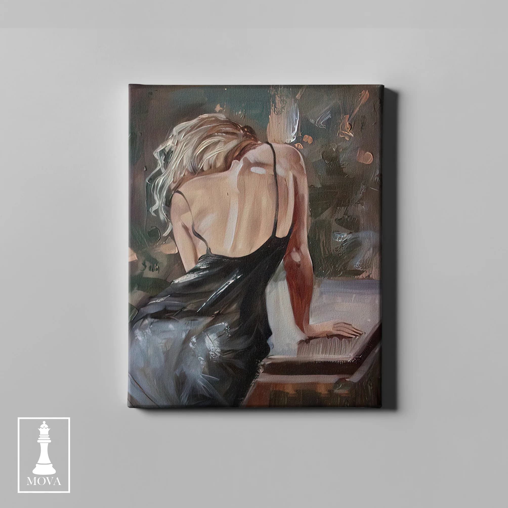 Woman Black Dress 150 artwork preview 2