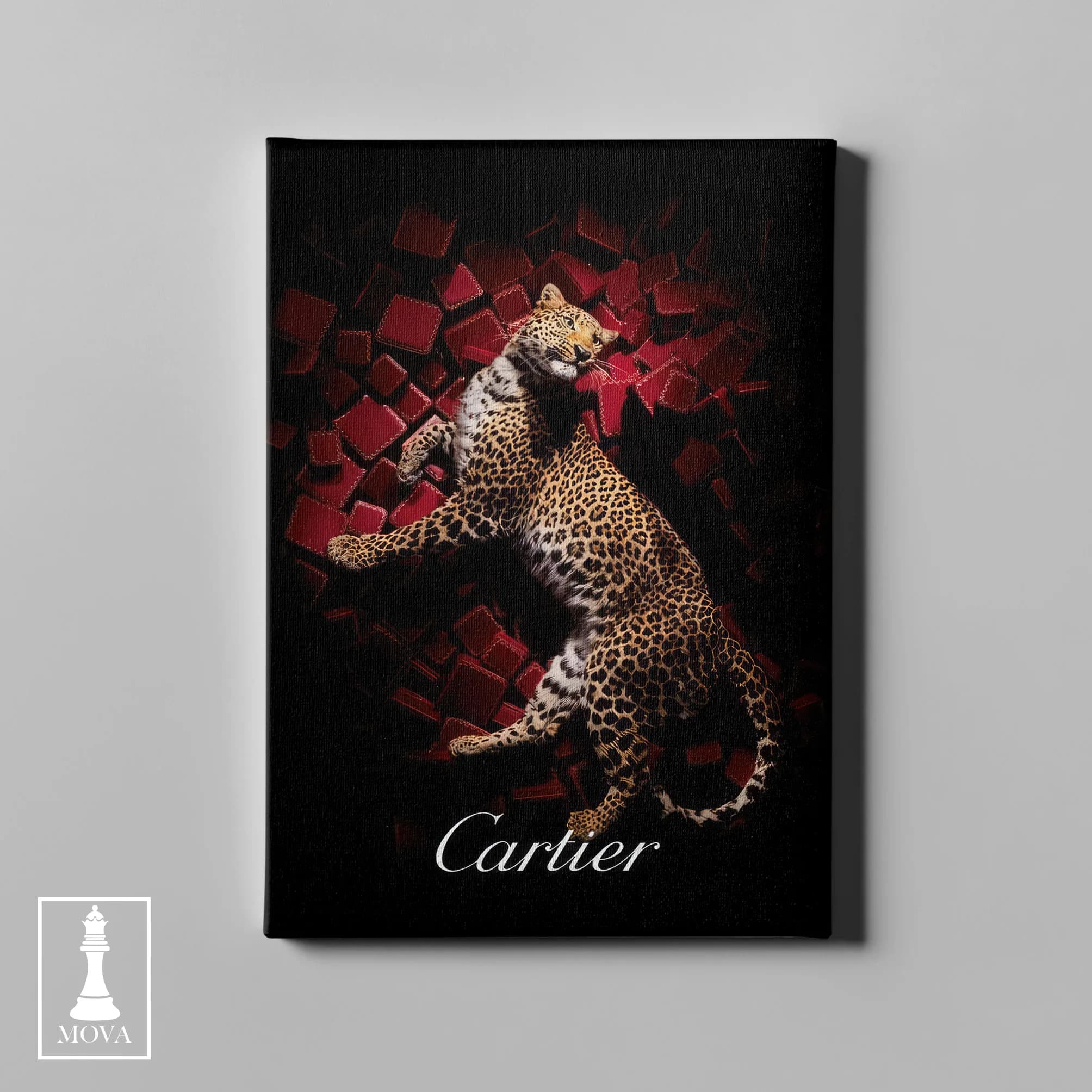 Leopard Red Background artwork preview 2