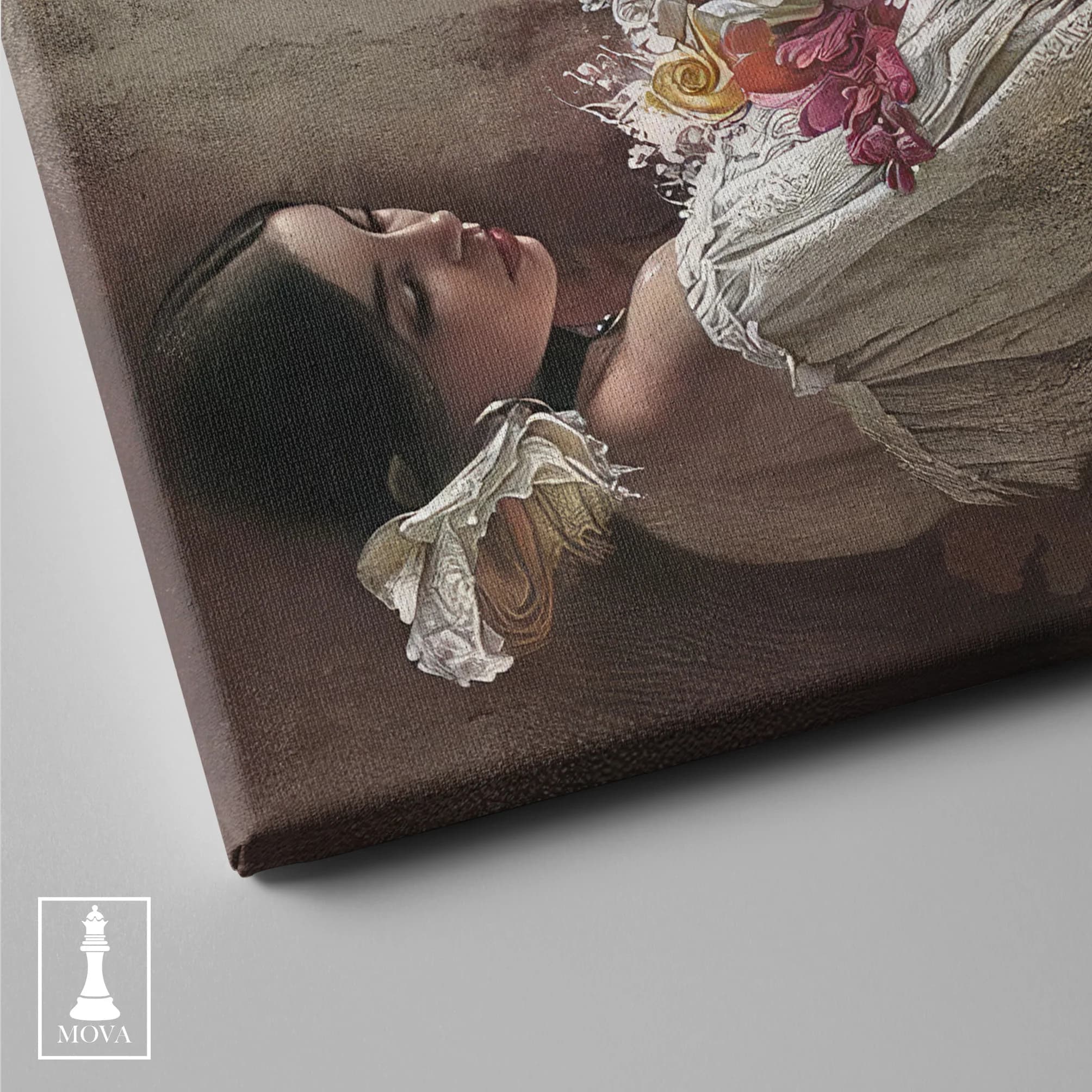 Woman Holding Flowers artwork preview 4