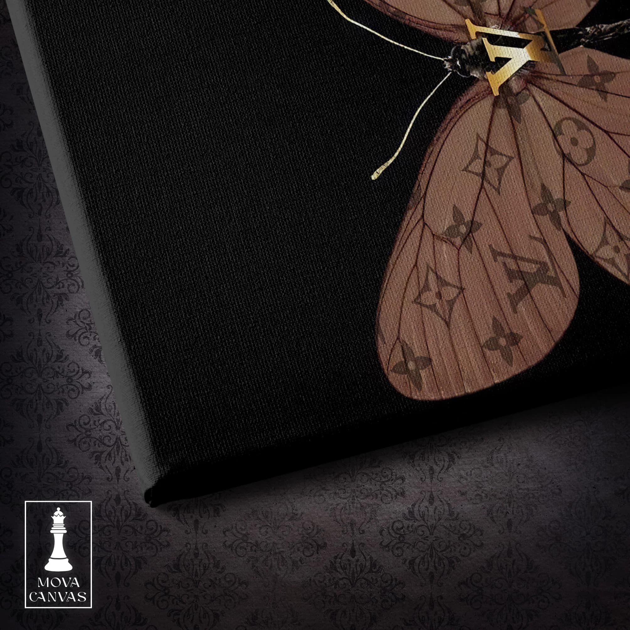 Butterfly Black Background artwork preview 4