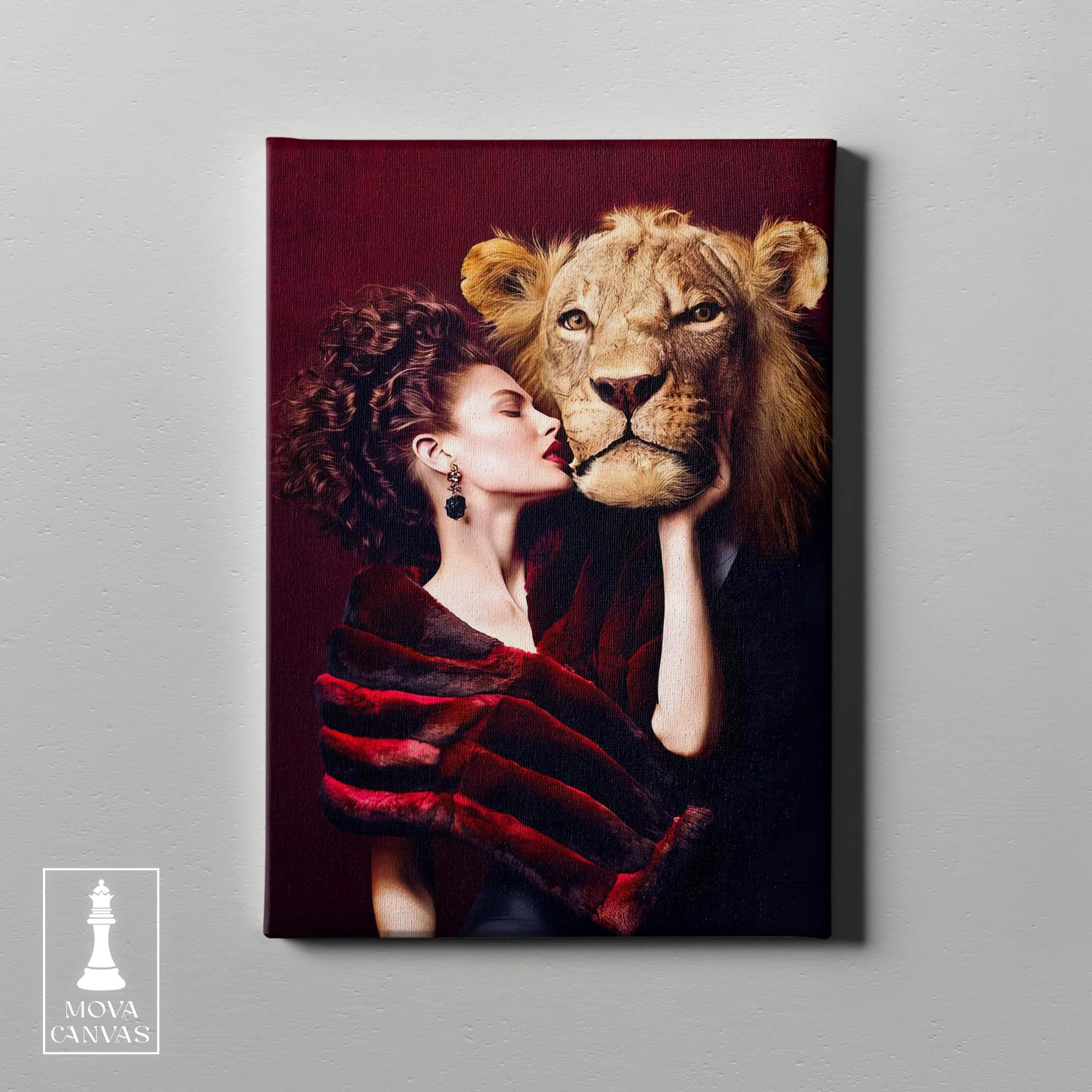 Woman Kissing Lion artwork preview 2