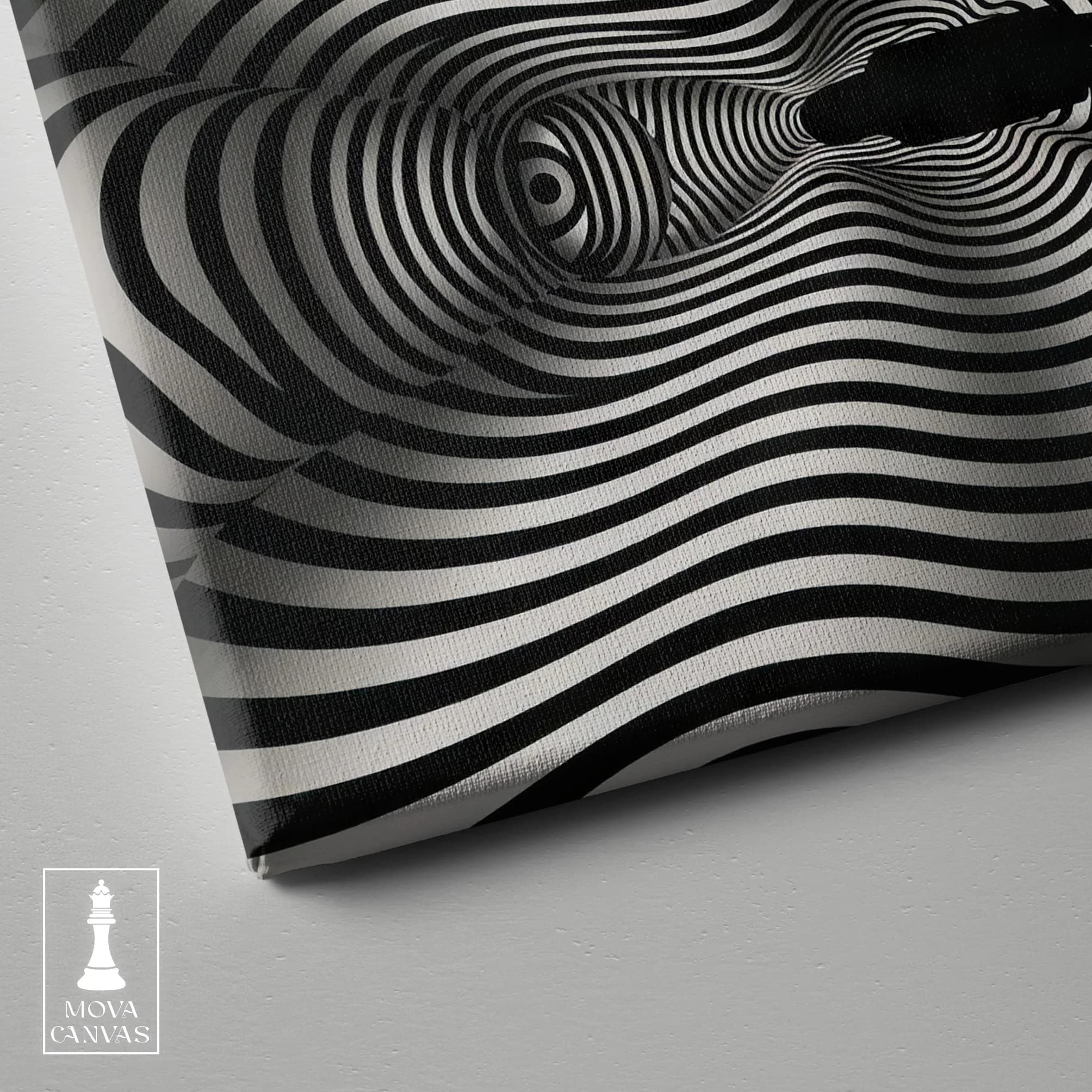 Black White Striped artwork preview 3