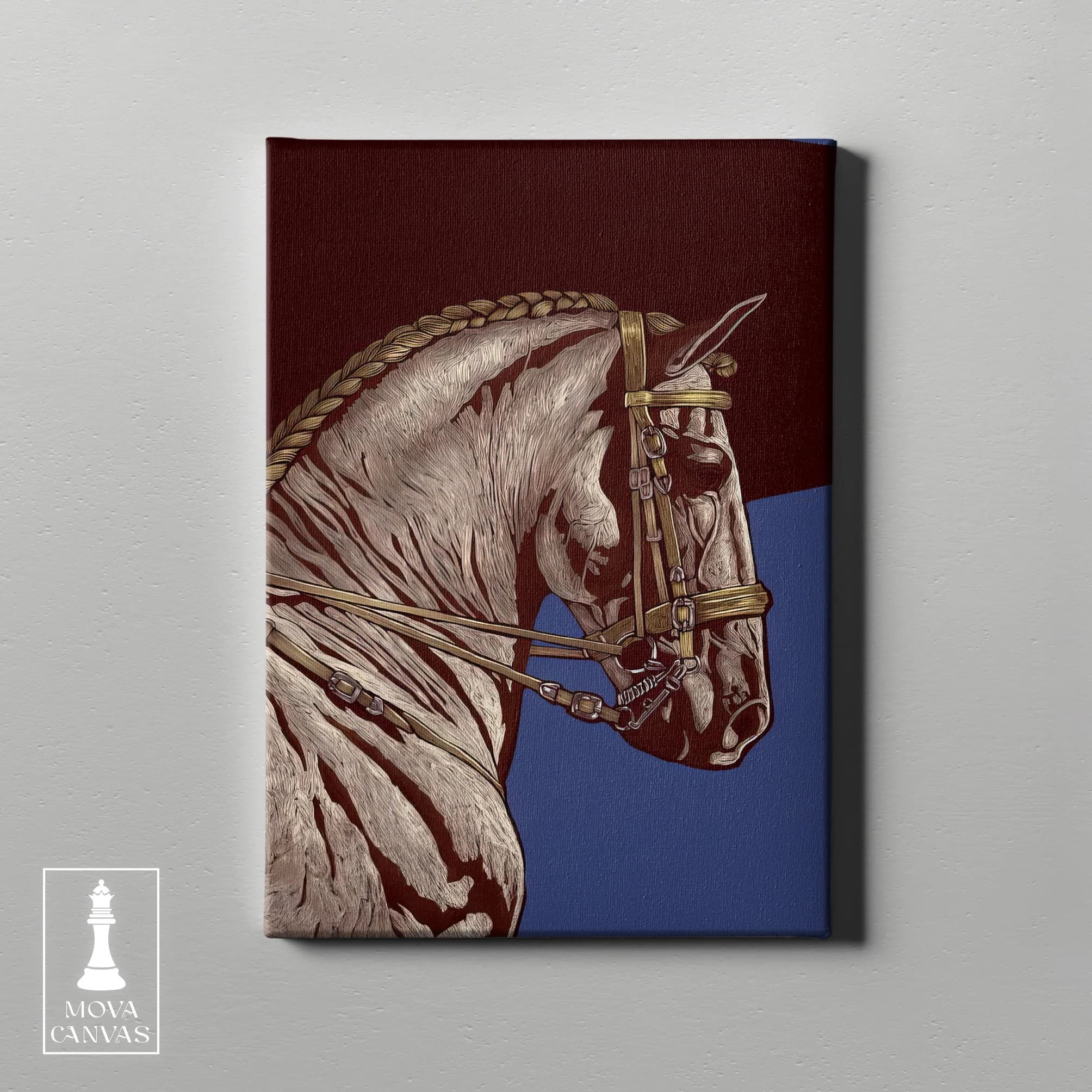 Horse Blue Background artwork preview 2