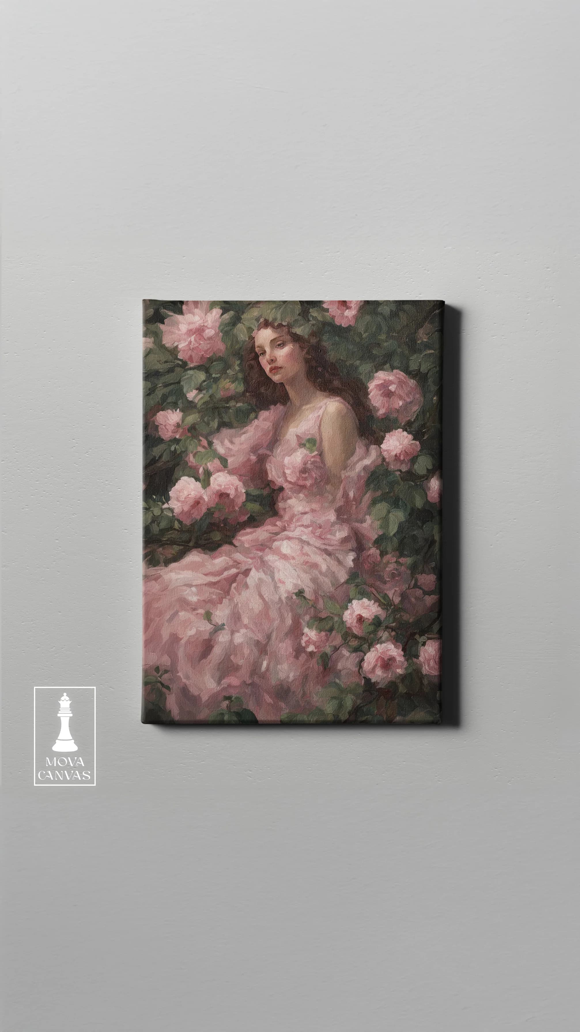 Woman Pink Dress 906 artwork preview 4