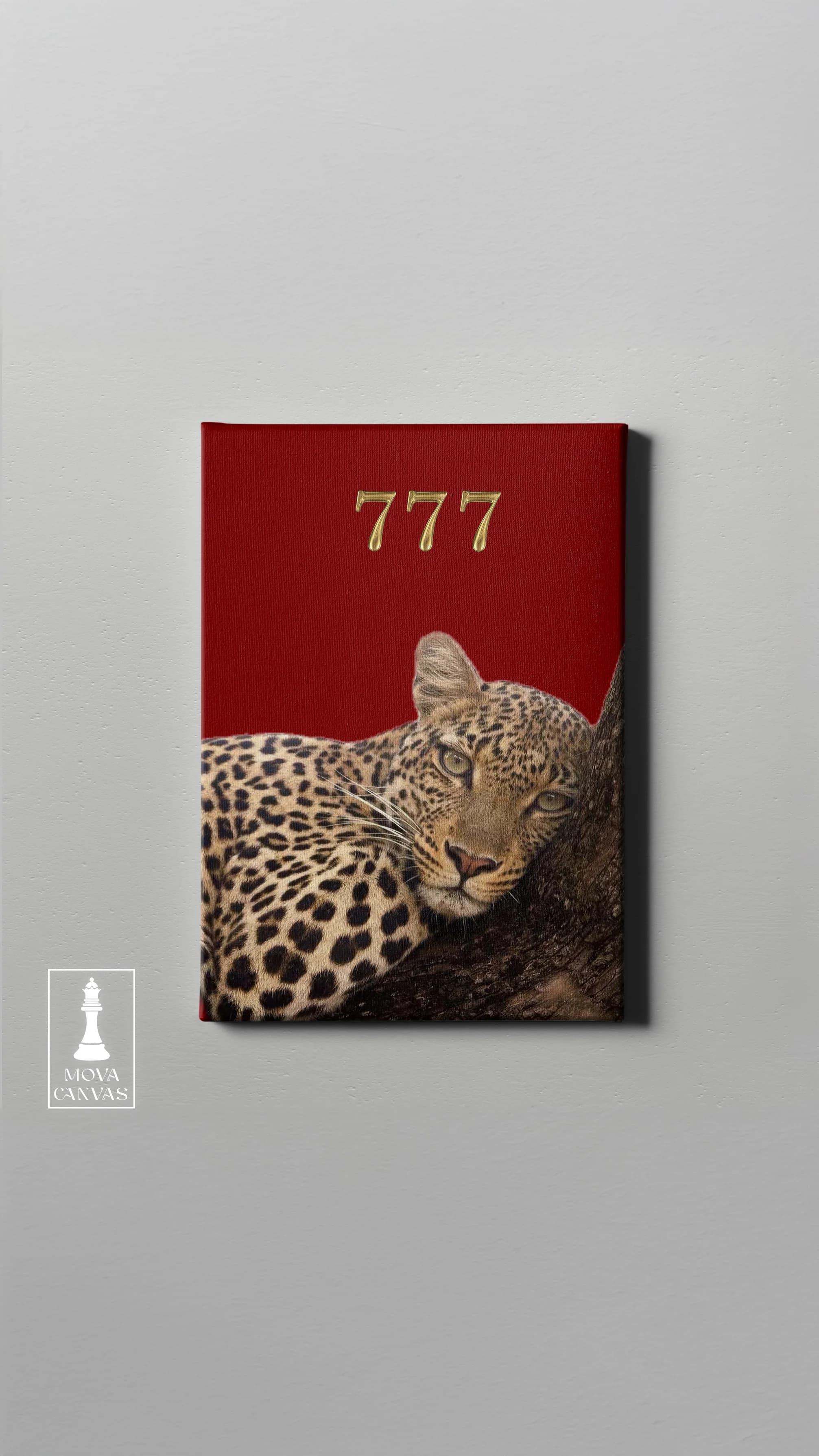 Leopard Laying Red artwork preview 3