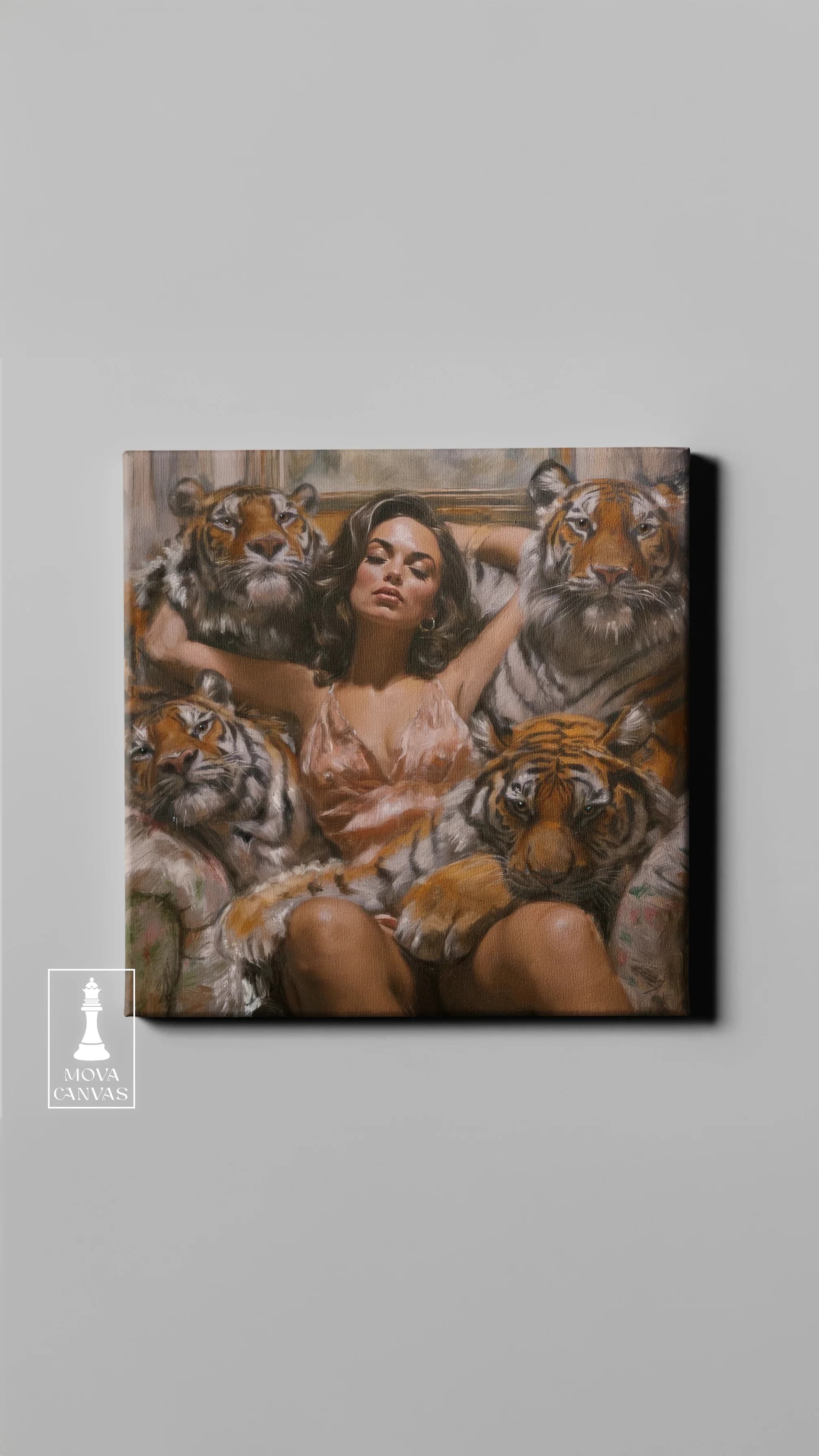 Woman Surrounded Tigers artwork preview 2
