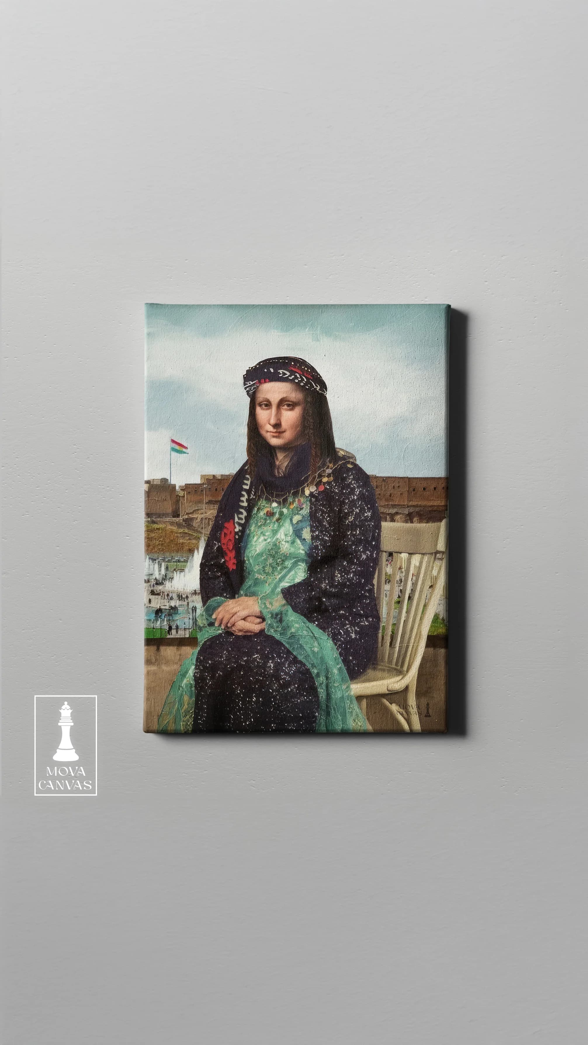 Woman Green Dress artwork preview 2