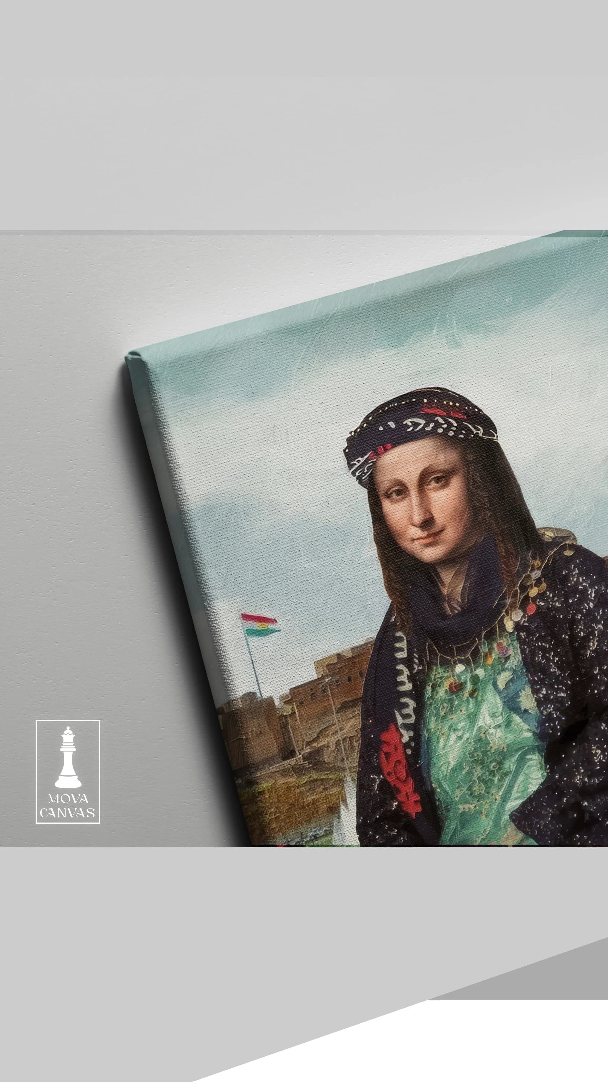 Woman Green Dress artwork preview 4