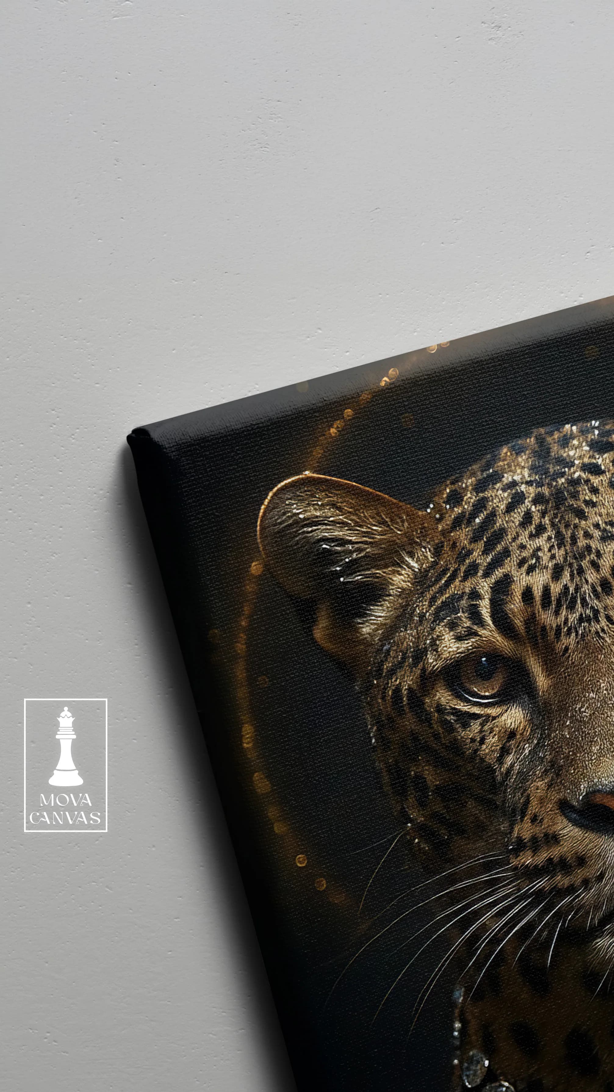 Leopard Black Background 963 artwork preview 2