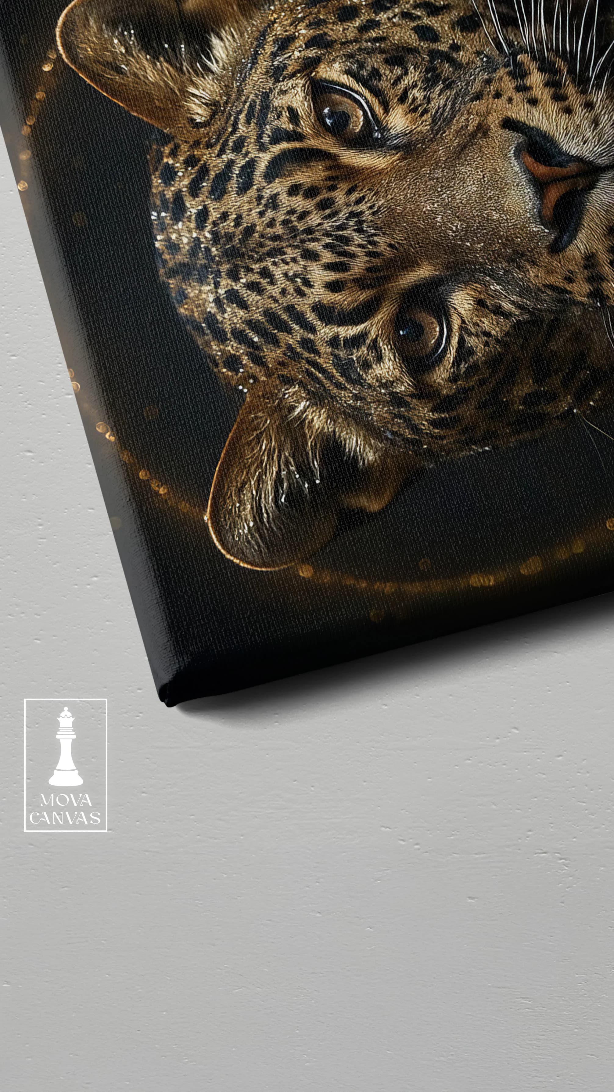 Leopard Black Background 963 artwork preview 3