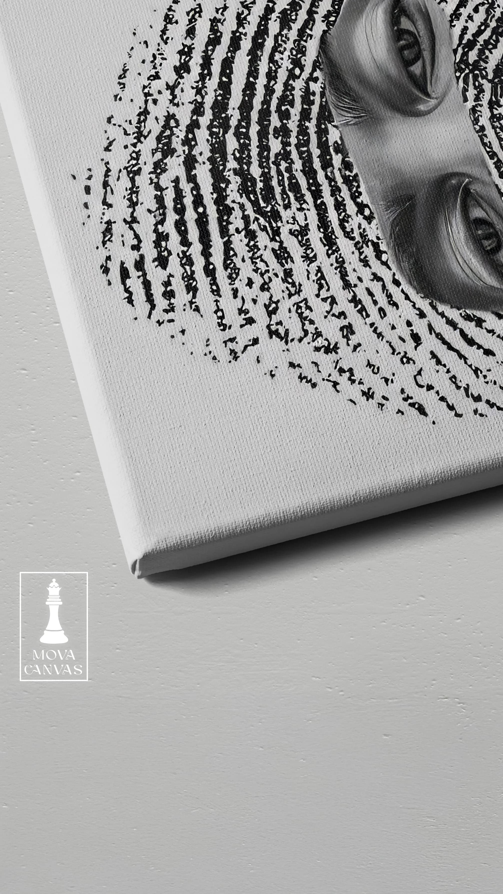 Black White Fingerprinted artwork preview 3