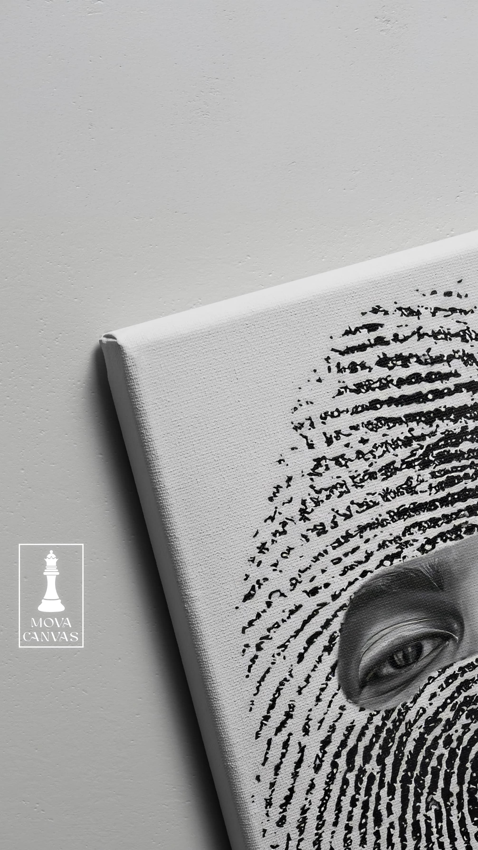Black White Fingerprinted artwork preview 4