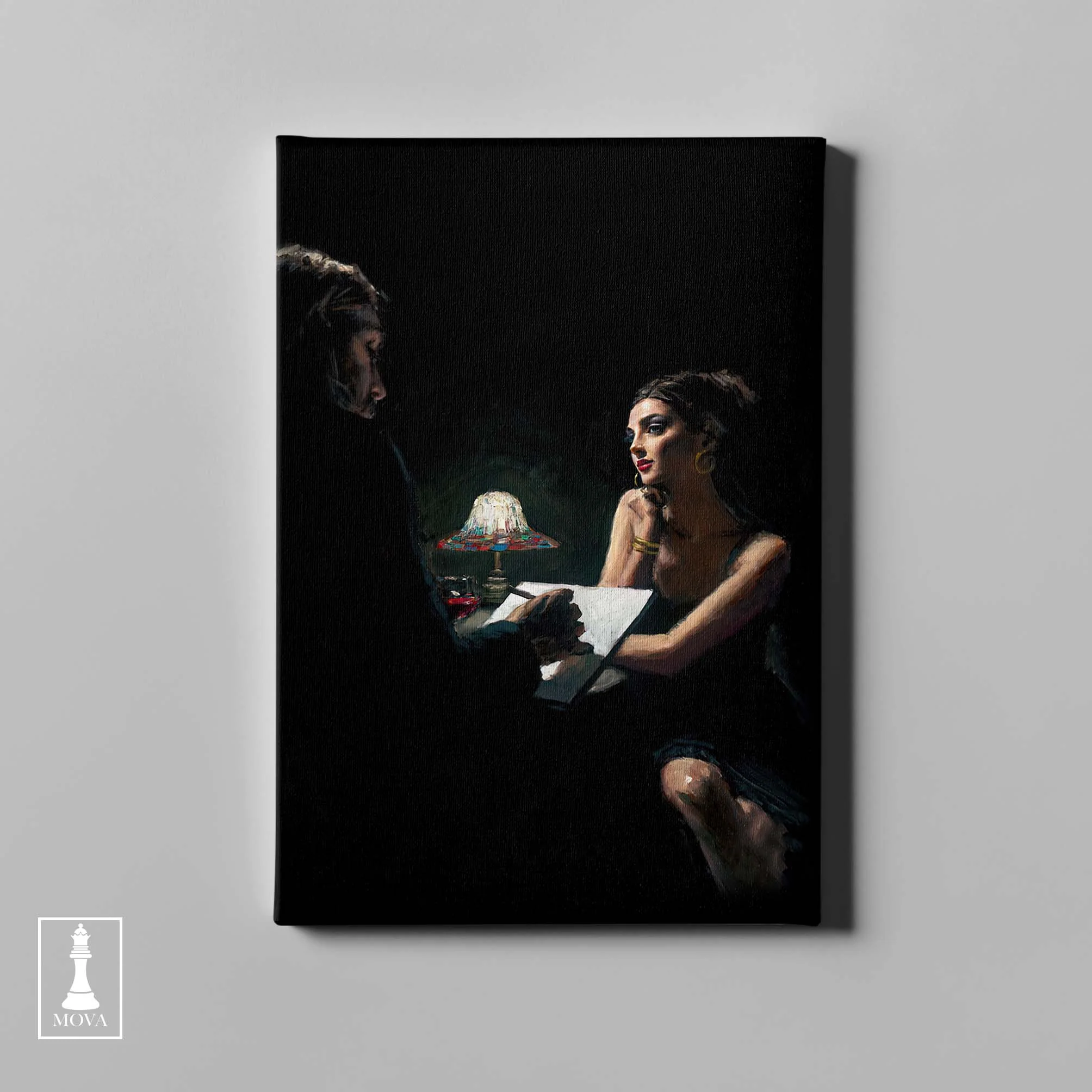 Woman Sitting Table artwork preview 2