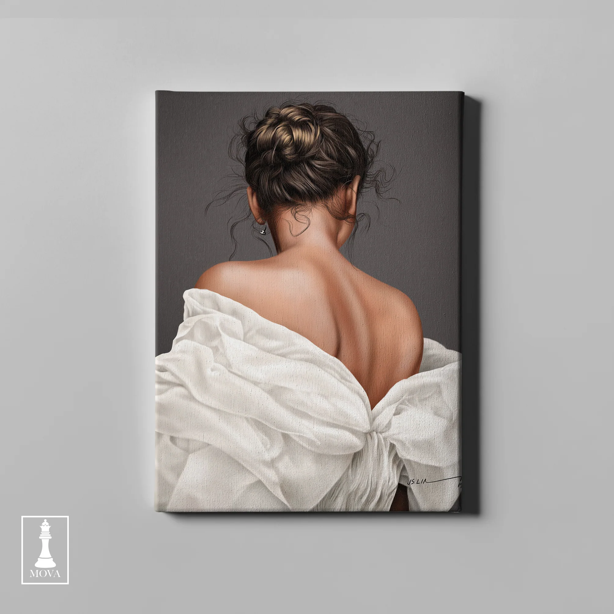 Woman White Dress 136 artwork preview 2