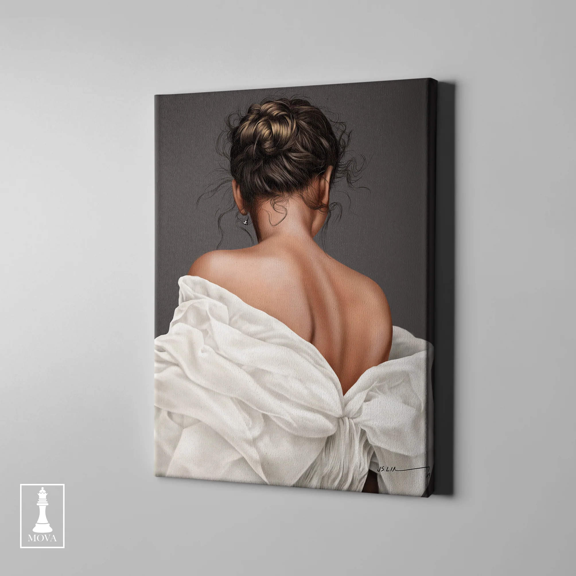 Woman White Dress 136 artwork preview 1
