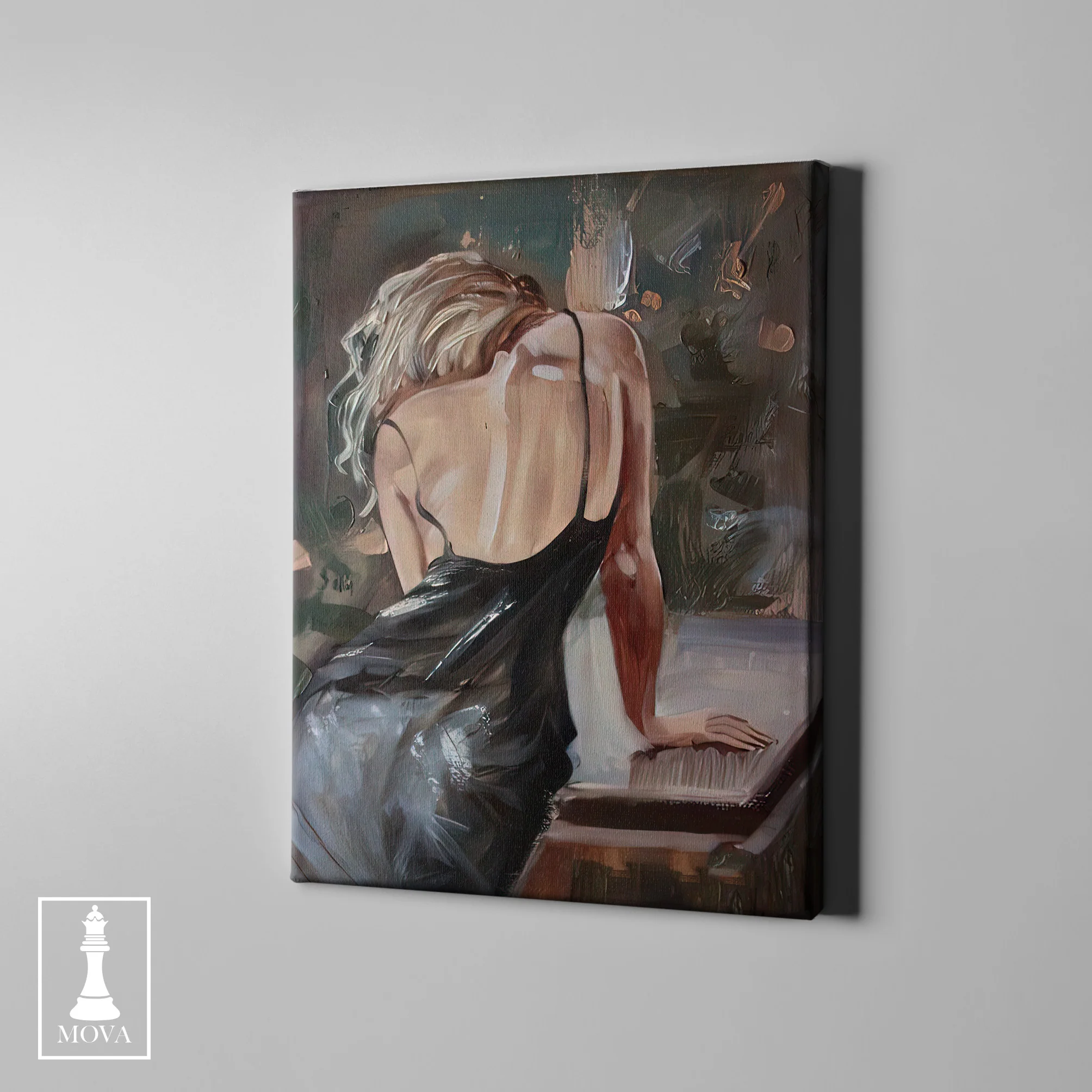 Woman Black Dress 150 artwork preview 1