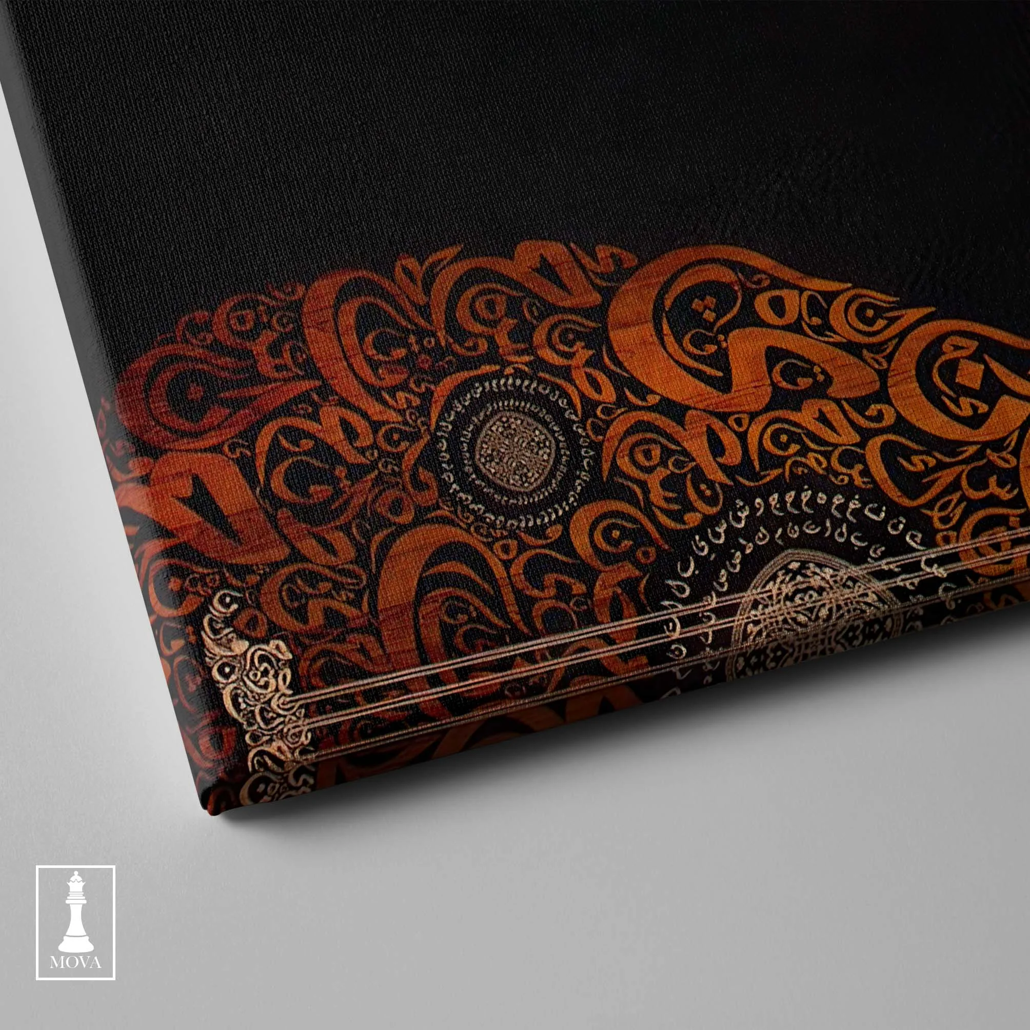 Black Orange Abstract artwork preview 4